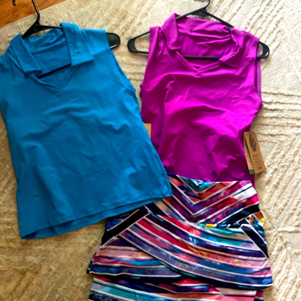 Bundle set- 2 Dona Jo Polos - Lucky in Love skort